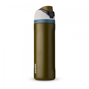 FreeSip Owala FreeSip Material Stainless Steel Size 24 oz Water Bottle Forresty | 5196-BLZVE