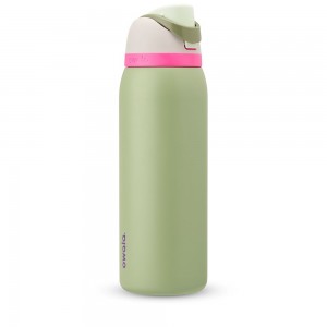 FreeSip Owala FreeSip Material Stainless Steel Size 40 oz Water Bottle Verde Oliva | 6435-KAOQH
