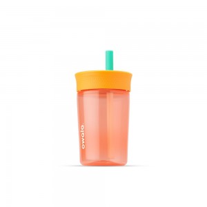 Kids Products Owala Tumbler Material Plastic Size 15oz Just Peachy | 4830-DXBIF