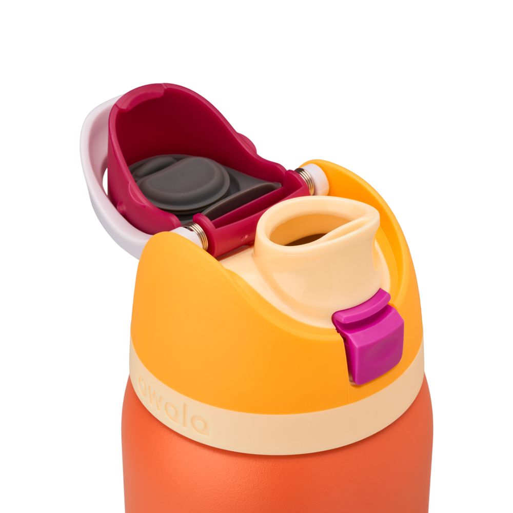 FreeSip Owala FreeSip Material Stainless Steel Size 40 oz Water Bottle Naranjas | 8469-SMTGH