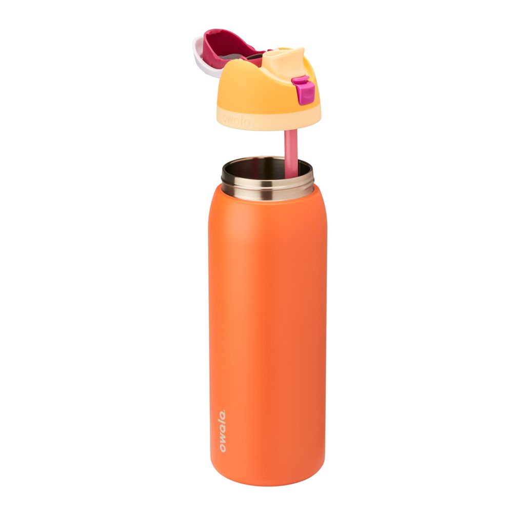 FreeSip Owala FreeSip Material Stainless Steel Size 40 oz Water Bottle Naranjas | 8469-SMTGH