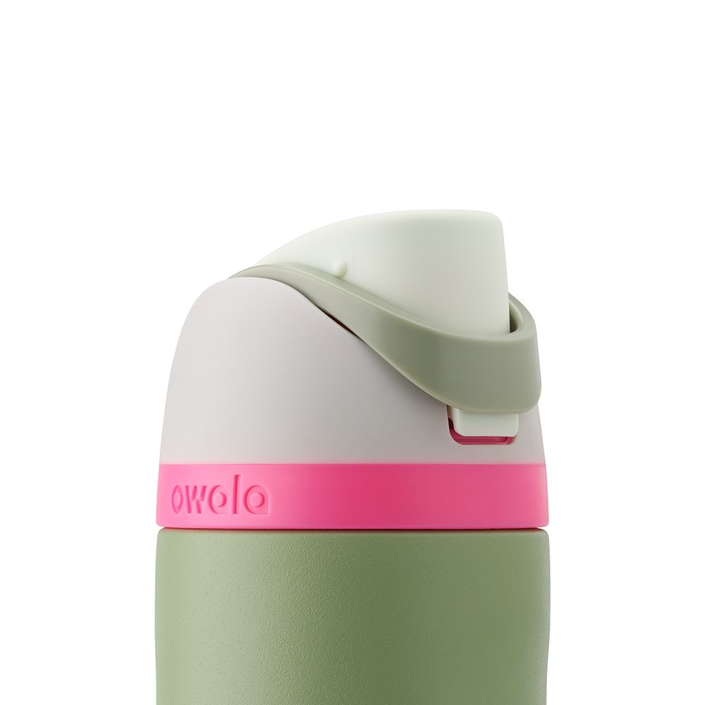 FreeSip Owala FreeSip Material Stainless Steel Size 24 oz Water Bottle Verde Oliva | 2519-PSZHE