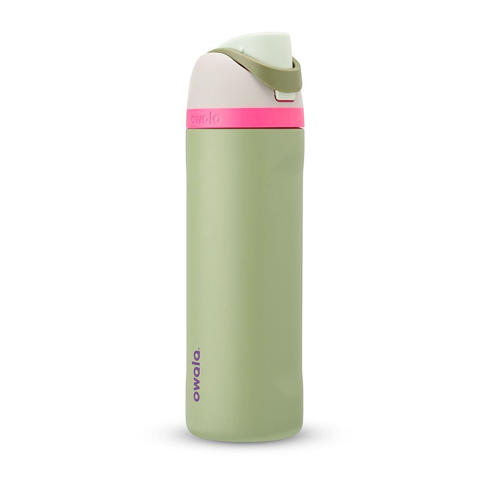 FreeSip Owala FreeSip Material Stainless Steel Size 24 oz Water Bottle Verde Oliva | 2519-PSZHE
