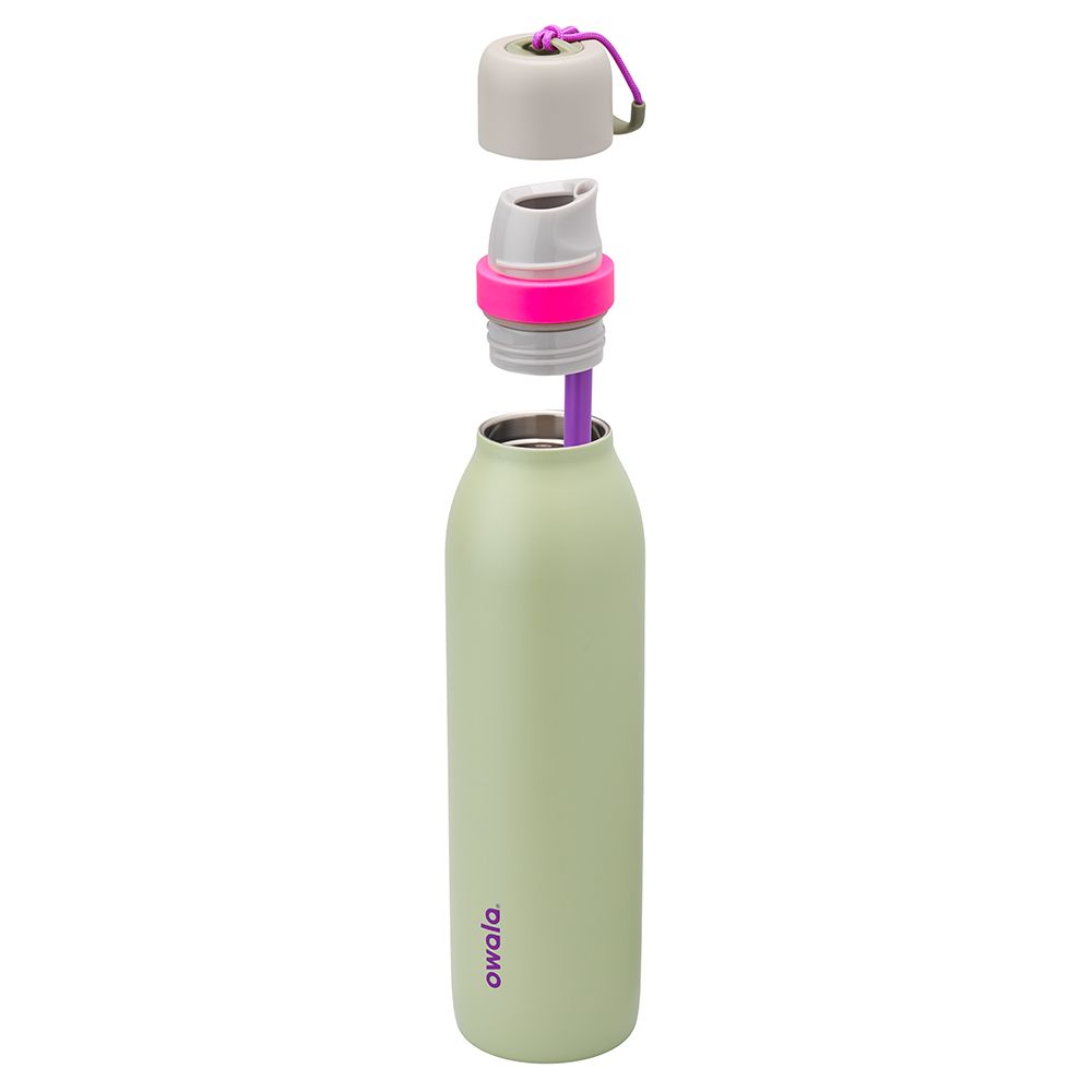 FreeSip Twist Owala FreeSip Twist 24 oz Water Bottle Verde Oliva | 0538-RLSDQ